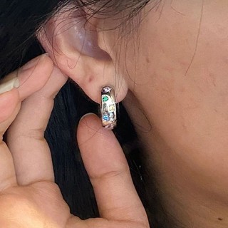 Mặt buckle tai sao zirconia màu sắc đẹp dành cho nữ với hiệu ứng ánh sáng lung linh