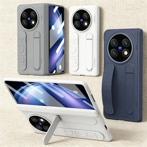 Dây đeo cổ tay silicon có hộp đựng chân đế tích hợp cho VIVO X Fold 6 Vivo X Fold 5 3 Pro Bảo vệ toàn thân Vỏ có thể gập lại