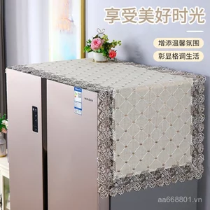 Tủ Lạnh Chống Bụi Bao Máy Giặt Cửa Đôi Tủ Lạnh Bao Hộ Gia Đình Khăn Chống Bụi Vải Bìa Mềm Ba Chiều Khăn Tủ Lạnh KYVF