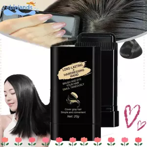 Kem tô màu tóc EBINLANDS, Thuốc nhuộm tóc lược chống thấm nước dễ sử dụng, Thuốc nhuộm tức thì màu đen 2 trong 1 chống mồ hôi để che phủ tóc màu xám