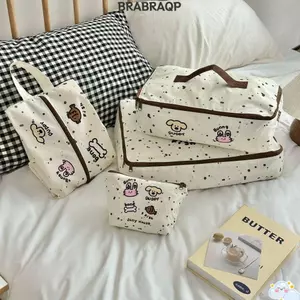 Túi đựng đồ du lịch BRBRAA, Hộp đựng hành lý hoạt hình cầm tay, Hộp đựng đồ đóng gói phân loại dung lượng lớn di động Phụ kiện du lịch