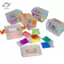 HFTOY 1 Bộ Nhà búp bê Mini di động Hộp đất sét siêu nhẹ 8 màu Mô hình Nhà búp bê Hộp cầm tay Đạo cụ trang trí Phụ kiện cảnh thu nhỏ ~