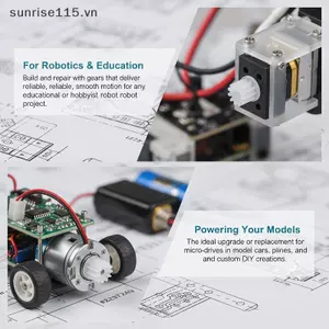 Bánh răng nhựa SRVN Precision M0.2 có 10 răng cho trục động cơ 0,8mm trong các ứng dụng đồ chơi RC.