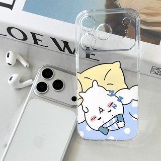 Usagi Hachiware ngủ ngáy ỐP đIệN ThoạI Cho IPhone 17 16PRO 15Plus 14 13 12 11 Promax XR ốP Silicon TPU MềM Trong SuốT