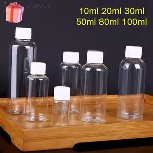 GAVESTO 10 Hộp Đựng Mỹ Phẩm, 10 / 20 / 30 / 50 / 80 / 100ml Chai Kín Chai Du Lịch, Nhựa Bền PET Có Thể Tái Sử Dụng Rỗng Hộp Đựng Dầu Gội Bột Lỏng