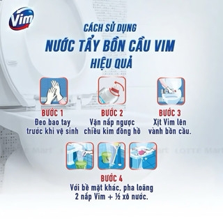 Nước tẩy bồn cầu & nhà tắm VIM diệt khuẩn 880ML/ 870ML/ tui nhỏ 140ML