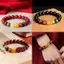 Siyuyan Cinnabar Pixiu Vòng Tay Vintage Thiết Kế Hạt Lắc Tay Quà Tặng Nam Nữ Bùa Hộ Mệnh Trang Sức Tự Nhiên Quyến Rũ Quà Tặng Khắc Vòng Tay VN