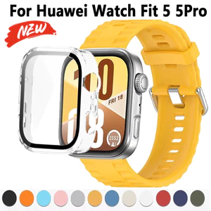 Vỏ PC + dây đeo cho Huawei Watch Fit 5 / 5 Pro cản bảo vệ vòng tay silicon thể thao