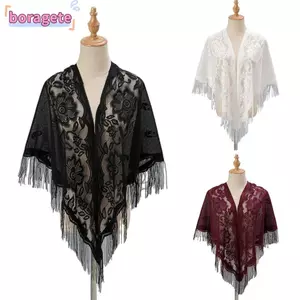 BORAGETE Buổi tối Prom Cape Cosplay Áo choàng vải tuyn Khăn choàng quấn đám cưới Khăn choàng cô dâu