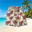 Quần short đi biển thoải mái in hoa 3D phong cách Hawaii Unisex nhanh khô