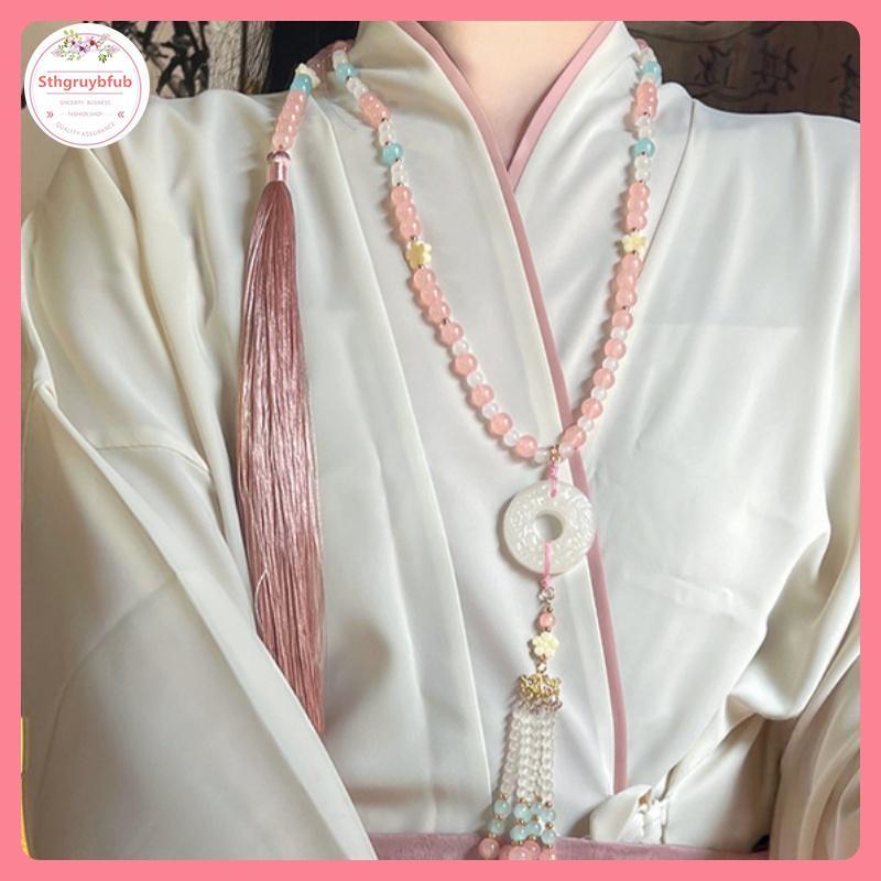 STHB Phong Cách Trung Hoa Đính Hạt Dài sel Nelaces Phong Cách Dân Tộc Hanfu Sườn Xám Nelaces Phụ Kiện Retro Trang Sức Dành Cho Nữ VN