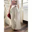 Quần Sọc Vải Lanh Cotton Nữ Mùa Hè Phong Cách Mới Rời Thẳng Nhỏ Eo Cao Drap Quần Ống Rộng Mỏng