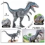 Mô phỏng nhận thức cho trẻ em Kỷ Jura Lớn Tyrannosaurus Plu Velociraptor Đồ chơi khủng long Tyrannosaurus Rex Trang trí mô hình Chiều cao 16,5cm