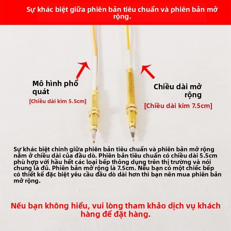 Phụ kiện bếp Gas Đa năng Cặp nhiệt điện từ Kim dây đôi/đơn TYIC