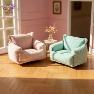 HFTOY 1 12 Nhà Búp Bê Thu Nhỏ Ghế Sofa Đơn Nội Thất Phòng Khách Giả Vờ Chơi Bộ Sưu Tập Cảnh Trẻ Em Trang Trí ~