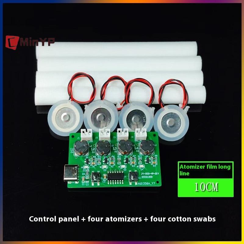CMinYP Máy tạo độ ẩm bốn loại C USB Máy tạo độ ẩm Mini Bộ dụng cụ DIY Máy tạo sương mù và bảng mạch điều khiển Tấm phun sương có chân đế vinh quang