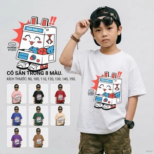 Áo thun bé trai từ 2-12 tuổi Dễ phối đồ Vải mềm mại
