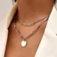 Sáng Tạo Đơn Giản Vòng Cổ choker Độc Đáo Đĩa Punk Phóng Đại Vòng Cổ Hình Đôi