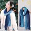 Khăn choàng chuyển màu NICOLOO, Khăn choàng xếp li dài đa năng cổ điển, Khăn trùm đầu nhẹ phong cách Wasteland thoáng khí cho mùa thu đông
