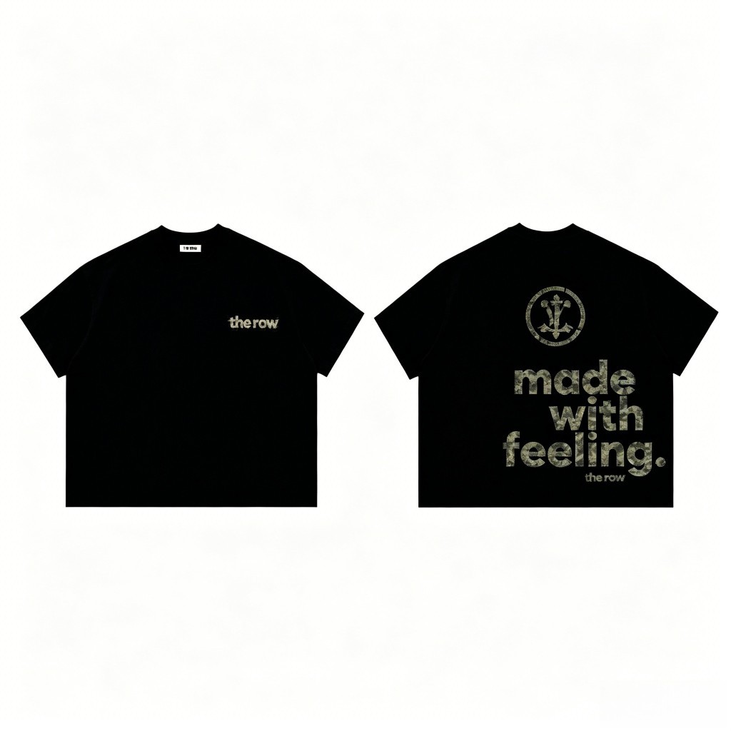 （Giao hàng 24h）Angela Áo Thun Boxy Local Brand Tay Ngắn Cotton" MADE WITH FEELING " Áo Phông Forrm Rộng Unisex Nam