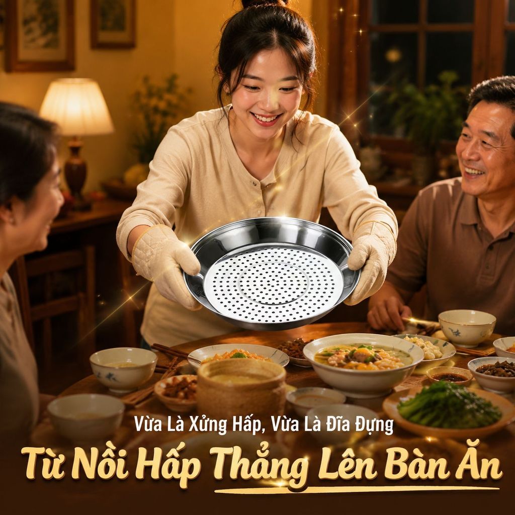 ⚡Ship Nhanh⚡Inox không gỉ bền khay hấp|Chịu nhiệt đúc liền giá hấp đa năng|Chảo xào chuyên dùng khay hấp