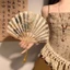 Quạt Nhỏ Di Động Di Động Cổ Vỏ Quạt Gấp Quạt Làm Mát Đạo Cụ Hanfu Cổ Điển Trung Quốc Quạt Gấp