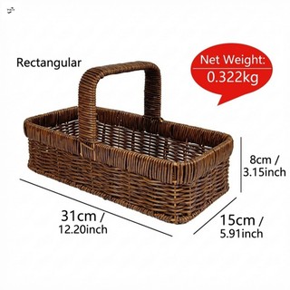 Giỏ đựng rau củ PP cấp thực phẩm có tay cầm cho nhà hàng Lẩu 22x22x8cm