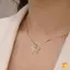 Mặt dây chuyền vàng thời trang Hàn Quốc Bướm Nelace dành cho nữ ne dây chuyền Trang sức bằng thép không gỉ Nữ mới