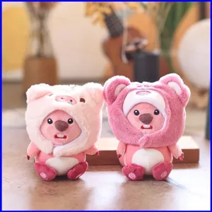 Loopy Plushie Mũ Gấu Hồng Dễ Thương Sang Trọng Túi Búp Bê Cotton Quyến Rũ