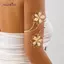 AqToCna Bohemian Kim Loại Hoa Cánh Tay Vòng Tay Nữ Vintage Punk Phong Cách Rỗng Lắc Tay Có Thể Điều Chỉnh Trên Cánh Tay Vòng Tay Trang Sức Dự Tiệc Phụ Kiện AqToCna