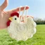 Ví đựng tiền xu dệt kim FUHUIOT, Ví đựng tiền xu gà dệt móc, Đóng gói hai mặt dễ thương Móc dệt kim thủ công Trang trí lễ hội