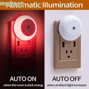 Đèn ổ cắm tiết kiệm năng lượng Nội thất gia đình Đèn đỏ trang trí Đèn thông minh xoay