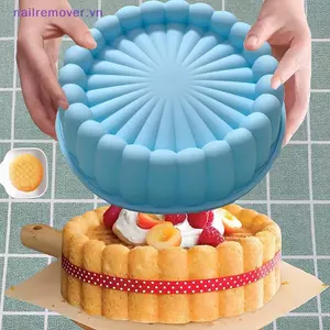 6 Inch Bánh Charlotte Chảo Silicon Cheesecake Nonsti Tròn Khuôn Nướng Bánh Khuôn Bánh Cho Dâu Shortcake Tart Pie MỚI