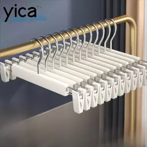 YICA 5 Móc Treo Quần Có Kẹp, Móc Treo Quần Áo Có Thể Điều Chỉnh Chống Trơn Trượt Cho Quần, Móc Treo Liền Mạch Tiết Kiệm Không Gian Váy Móc Treo Quần Áo Khô