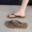 Big Safflower Flip-Flops Nữ Mặc Ngoài Mùa Hè Đế Mềm Chống Trơn Trượt Da Báo Flip-Flops Giày Đi Biển IXNR