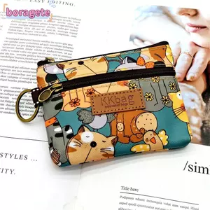 Túi Đựng Tiền BORAGETE, Túi Bảo Quản Nhẹ Nhỏ, Hộp Đựng Thẻ Chìa Khóa Hoạt Hình Dây Kéo Ví Bé Trai