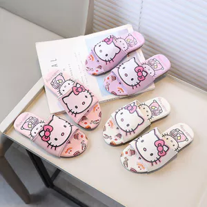 Dép Xỏ Ngón Hello Kitty Bé Gái: Đế Mềm Êm Ái, Chống Trơn, Phong Cách Hàn Quốc Dễ Thương, Đi Trong Nhà & Đi Biển