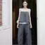 Áo Vest hai mảnh giả màu tương phản Niche Áo Vest nữ mùa hè Phong cách mới thẳng ống rộng phù hợp với quần