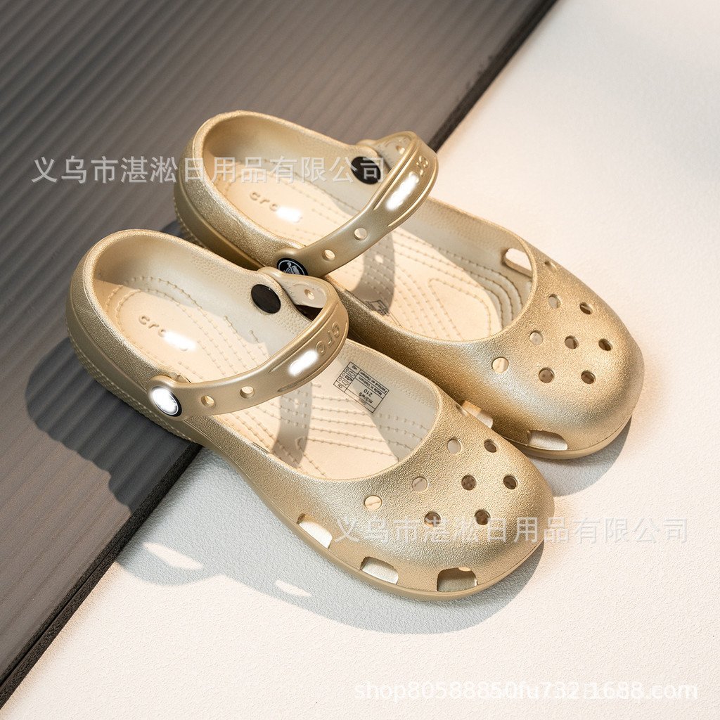 [Aria] cross Ballet Hole Shoes Nữ Mùa Hè Đi Biển Chống Trơn Trượt Thoáng Khí Mặc Ngoài Y Tá Sandal Ballet