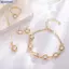 Bluelover 5 Chiếc Sang Trọng Hình Trái Tim Bộ Trang Sức Của Nelace Nhẫn Bông Tai Vòng Tay Nữ Cô Dâu Phụ Kiện Cưới Kỷ Niệm Quà Tặng Mới