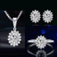 Bộ vòng cổ zircon chống phai màu phong cách tiệc cao cấp nhiều màu
