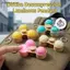 # HB # Light Up Steamed Bun Móc khóa Clier Giảm căng thẳng Đồ chơi Fidget dễ thương để nghiên cứu công việc giảm lo âu.