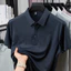 Họa tiết ngựa động vật mùa hè nam dáng rộng cổ áo polo ngắn tay