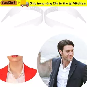 SUNKISSD Áo Sơ Mi Đứng Cổ Dụng Cụ, Áo Sơ Mi Trơn Có Thể Điều Chỉnh Hỗ Trợ Shaper, Cổ Áo Ở Lại Gói Bộ Cổ Áo Ở Lại Phụ Kiện Quần Áo