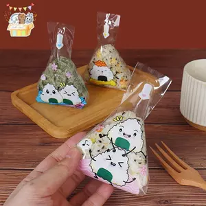 100 Chiếc Hoạt Hình Dễ Thương Tam Giác Cơm Bóng Paing Túi Rong Biển Sushi Khuôn Túi Sushi Phụ Kiện Bento Rong Biển Cơm Bóng Túi Sushi ELWW