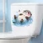 Bình vệ sinh Otter ngộ nghĩnh Stier Ocean Wave Vinyl Decal Nghệ thuật treo tường chống thấm nước tự dính để trang trí phòng tắm Nhà vệ sinh VN