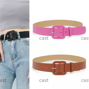 CAST Vuông Khóa Thắt Lưng Thời Trang Màu Kẹo Vintage Quần Đầm Thắt Lưng