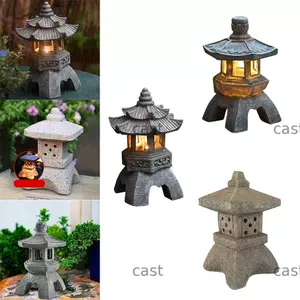 Đèn lồng CAST Handmade Craft Powered Zen Đồ trang trí bằng đá nhựa Đèn lồng chùa
