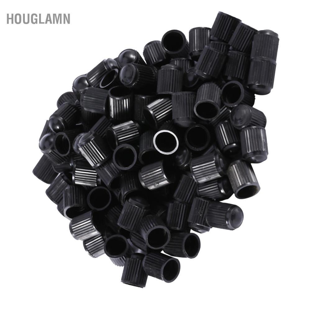 Houglamn Houglamn Lốp Van Thân 100 Chiếc Nhựa ABS Màu Đen Xe Hơi Xe Đạp Xe Máy Xe Tải Bánh Xe