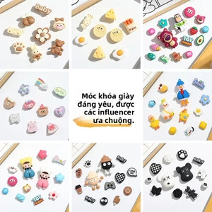 Lỗ Giày Khóa Giày Phụ Kiện Khóa Tự Làm Có Thể Tháo Rời Giày Hoa Trang Trí Hoạt Hình Dễ Thương Dép Trang Trí Giày Bán Buôn Mùa Hè